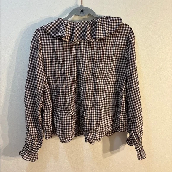 SOLD // Dôen NWOT Hardy Top in Delphine Plaid Size L - Picture 3 of 3